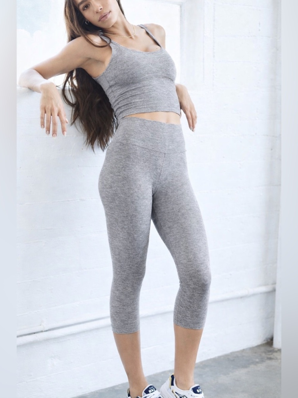 Aritzia TNA “The Constant” Heather Grey  High Rise Soft Stretch
